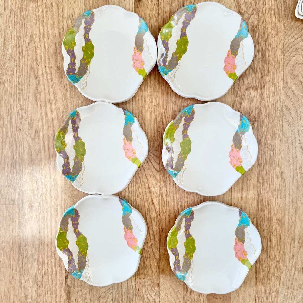 8'' SCALLOP SHAPE PLATE, CONTEMPORARY, MELAMINE